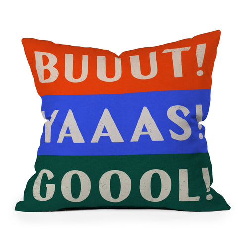 Society6 Design Studio Trilingual Goal Throw Pillow