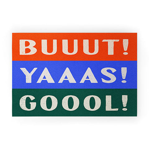 Society6 Design Studio Trilingual Goal Welcome Mat