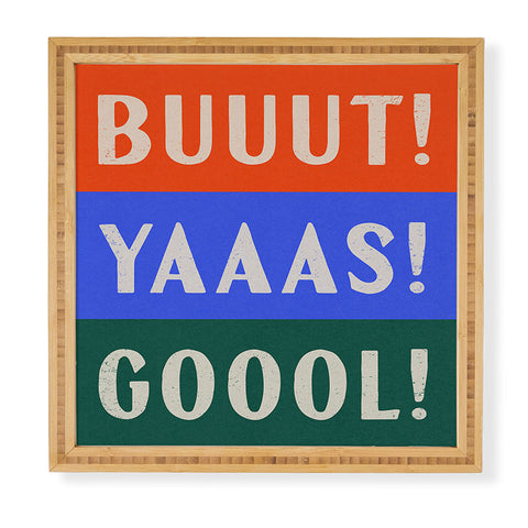Society6 Design Studio Trilingual Goal Framed Wall Art