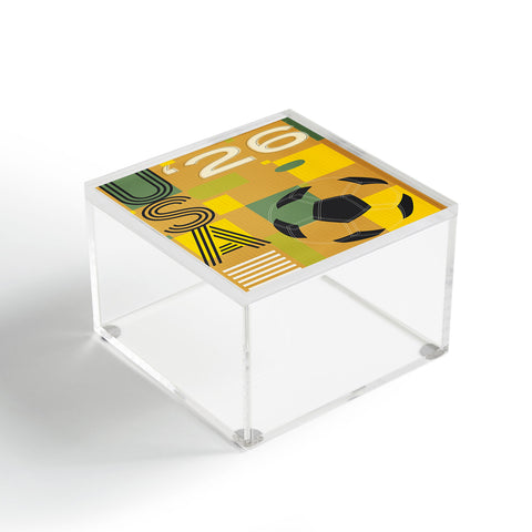 Society6 Design Studio USA 26 Soccer Poster 5 Color Acrylic Box