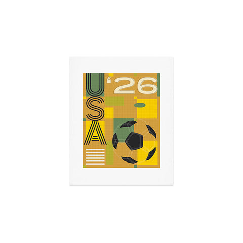 Society6 Design Studio USA 26 Soccer Poster 5 Color Art Print