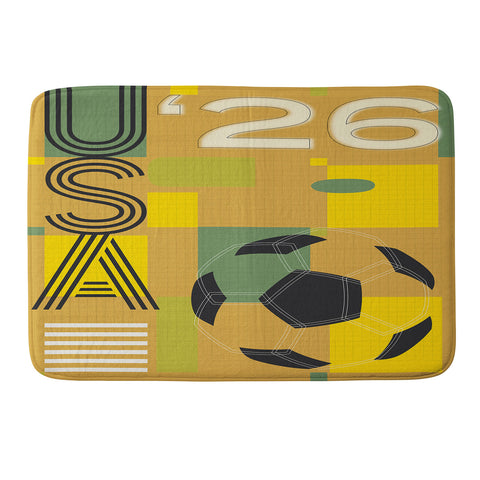 Society6 Design Studio USA 26 Soccer Poster 5 Color Memory Foam Bath Mat