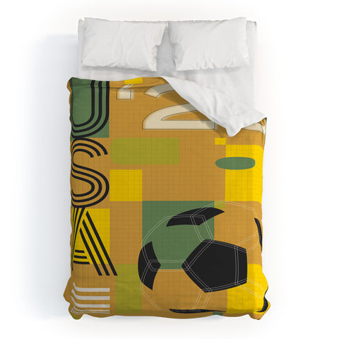 Society6 Design Studio USA 26 Soccer Poster 5 Color Duvet Cover