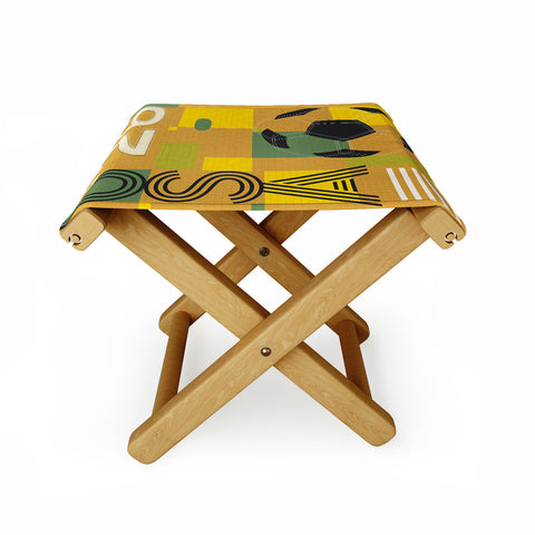Society6 Design Studio USA 26 Soccer Poster 5 Color Folding Stool