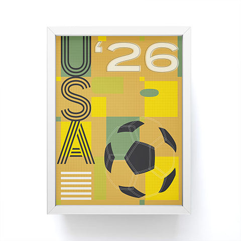 Society6 Design Studio USA 26 Soccer Poster 5 Color Framed Mini Art Print