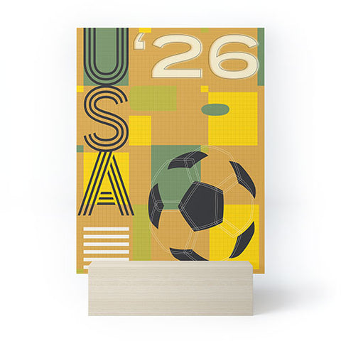 Society6 Design Studio USA 26 Soccer Poster 5 Color Mini Art Print