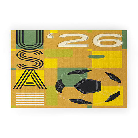 Society6 Design Studio USA 26 Soccer Poster 5 Color Welcome Mat