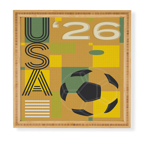Society6 Design Studio USA 26 Soccer Poster 5 Color Framed Wall Art