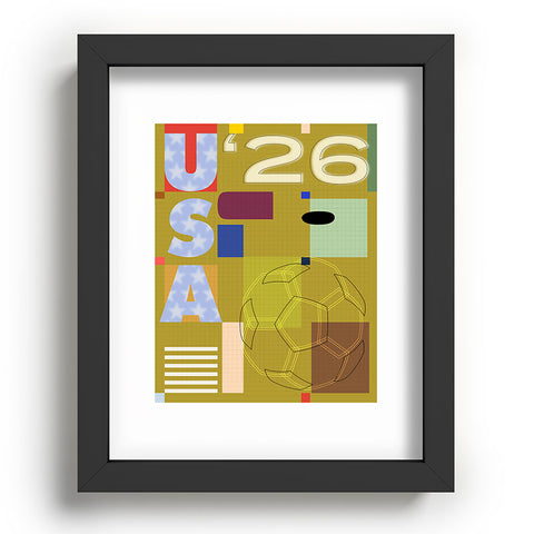 Society6 Design Studio USA 26 Soccer Poster Full Color Recessed Framing Rectangle