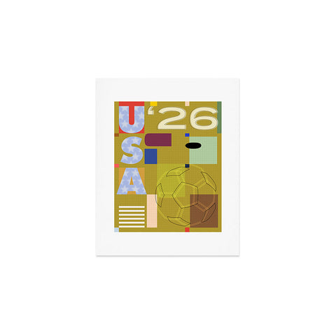 Society6 Design Studio USA 26 Soccer Poster Full Color Art Print