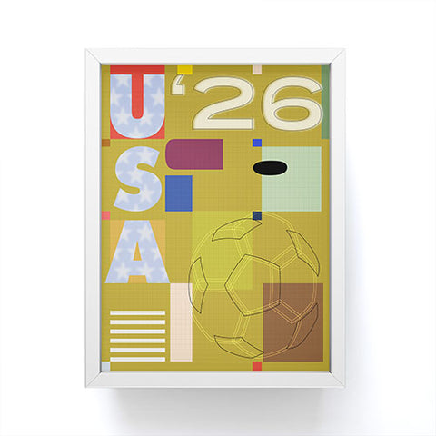 Society6 Design Studio USA 26 Soccer Poster Full Color Framed Mini Art Print