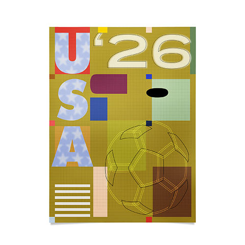 Society6 Design Studio USA 26 Soccer Poster Full Color Poster