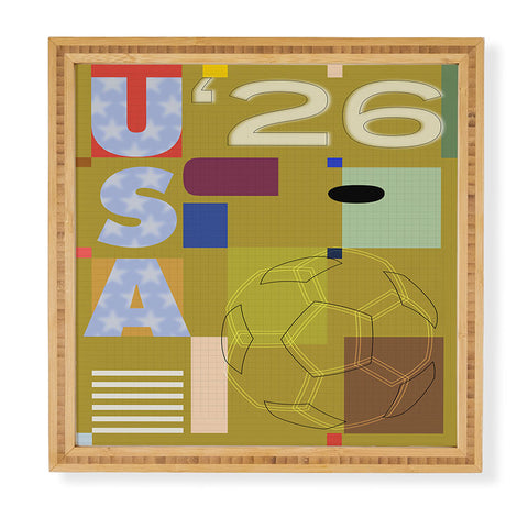 Society6 Design Studio USA 26 Soccer Poster Full Color Framed Wall Art