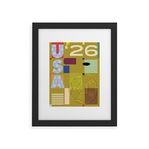 Society6 Design Studio USA 26 Soccer Poster Full Color Framed Art Print