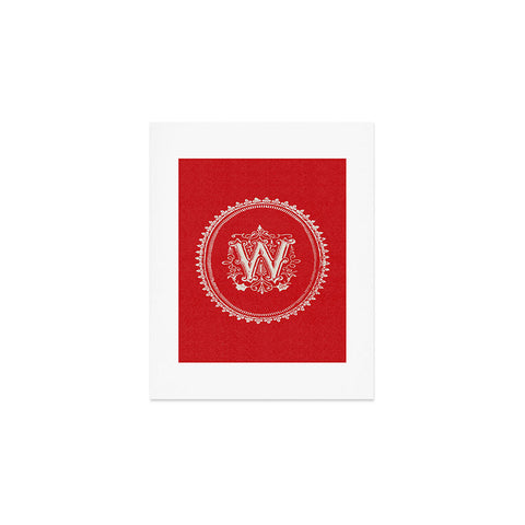 Society6 Design Studio W Monogram Art Print