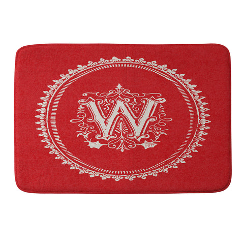 Society6 Design Studio W Monogram Memory Foam Bath Mat