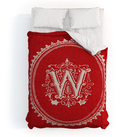 Society6 Design Studio W Monogram Comforter