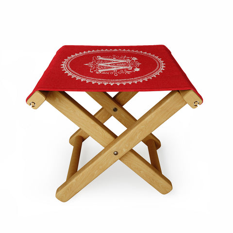 Society6 Design Studio W Monogram Folding Stool