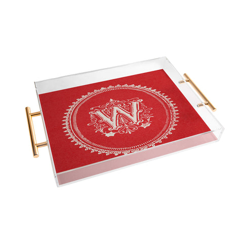 Society6 Design Studio W Monogram Acrylic Tray