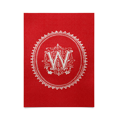 Society6 Design Studio W Monogram Poster