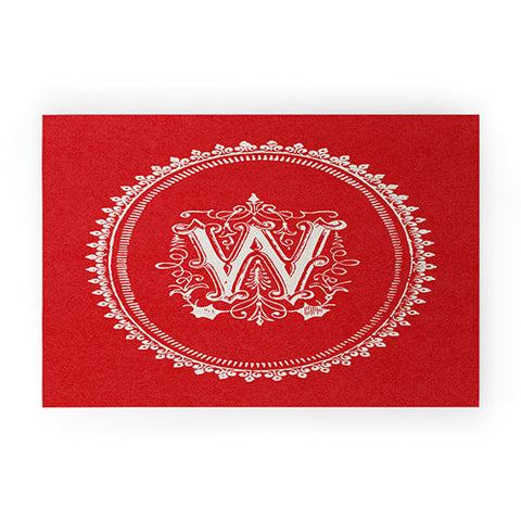 Society6 Design Studio W Monogram Welcome Mat