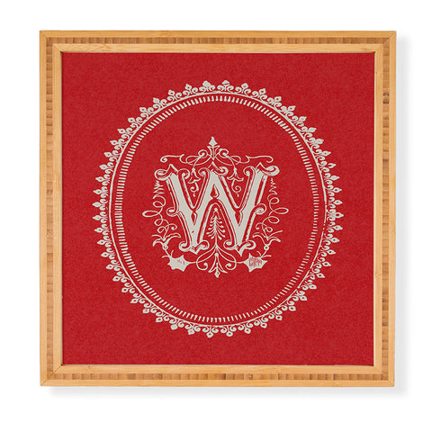 Society6 Design Studio W Monogram Framed Wall Art