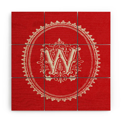 Society6 Design Studio W Monogram Wood Wall Mural