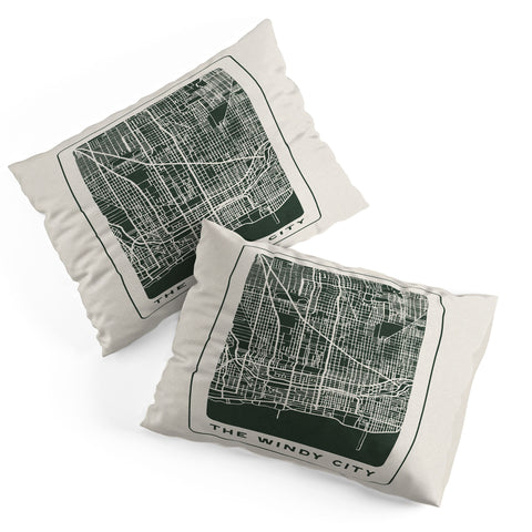 Society6 Design Studio Windy City Map Pillow Shams