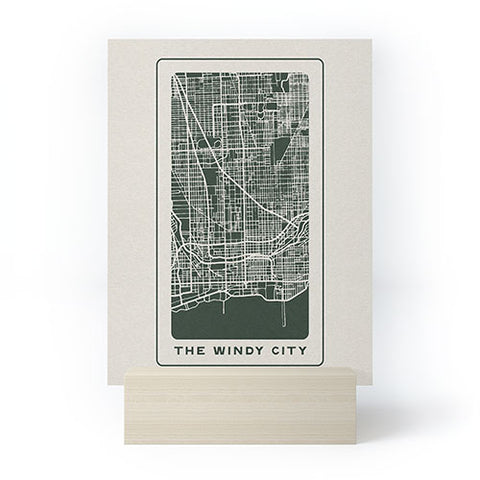 Society6 Design Studio Windy City Map Mini Art Print