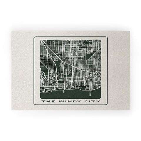 Society6 Design Studio Windy City Map Welcome Mat