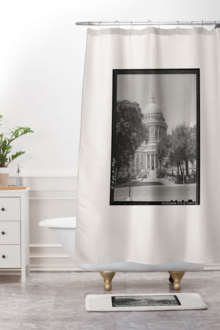 Society6 Design Studio Wisconsin State Capitol Shower Curtain And Mat