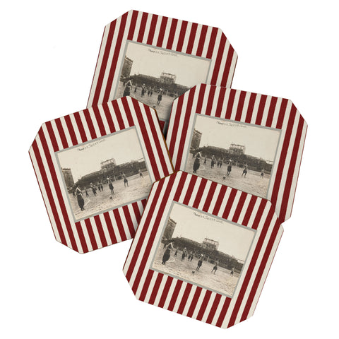 Society6 Design Studio Womens Soccer Game Coaster Set