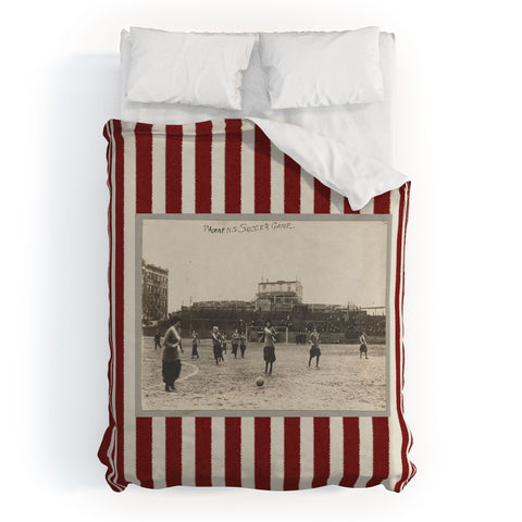 Society6 Design Studio Womens Soccer Game Duvet Cover
