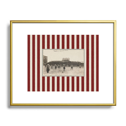 Society6 Design Studio Womens Soccer Game Metal Framed Art Print