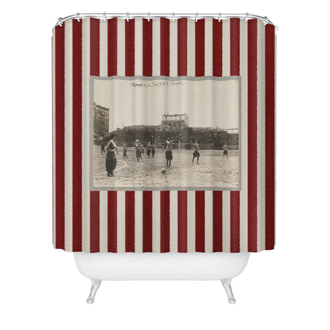 Society6 Design Studio Womens Soccer Game Shower Curtain