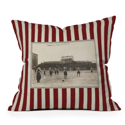 Society6 Design Studio Womens Soccer Game Outdoor Throw Pillow