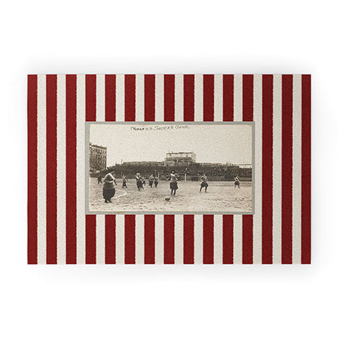 Society6 Design Studio Womens Soccer Game Welcome Mat