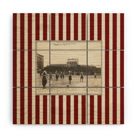 Society6 Design Studio Womens Soccer Game Wood Wall Mural