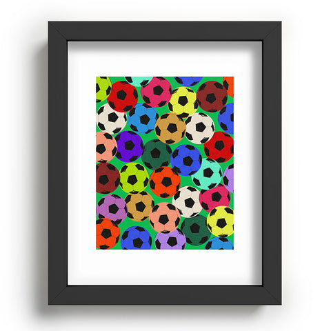 Society6 Design Studio World Cup Football Rainbow Recessed Framing Rectangle
