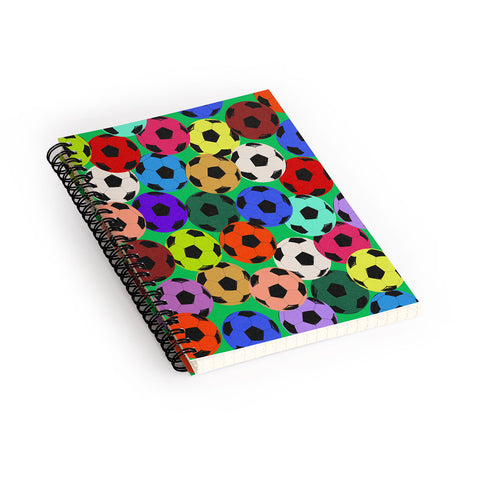 Society6 Design Studio World Cup Football Rainbow Spiral Notebook