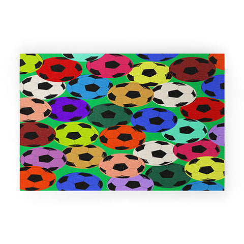 Society6 Design Studio World Cup Football Rainbow Welcome Mat