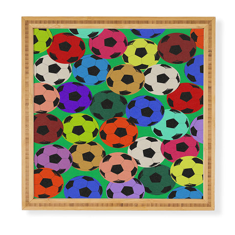 Society6 Design Studio World Cup Football Rainbow Framed Wall Art