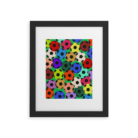 Society6 Design Studio World Cup Football Rainbow Framed Art Print