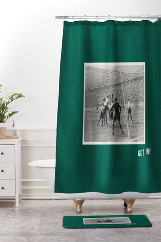 Society6 Design Studio World Cup Get In Shower Curtain And Mat