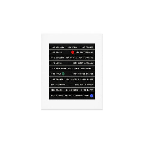 Society6 Design Studio World Cup Since 1930 Art Print