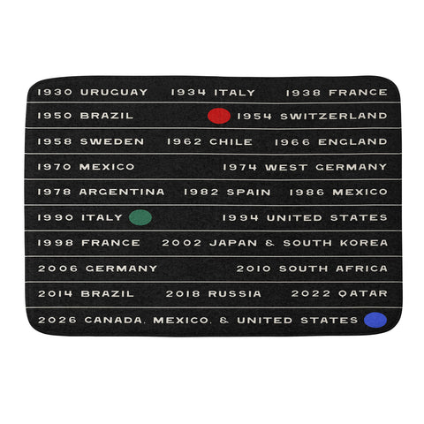Society6 Design Studio World Cup Since 1930 Memory Foam Bath Mat