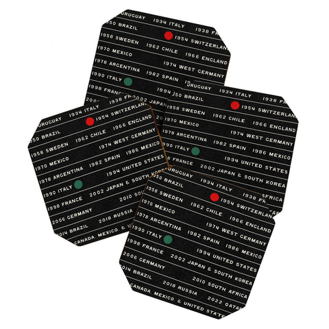 Society6 Design Studio World Cup Since 1930 Coaster Set