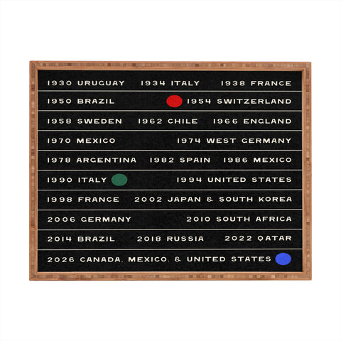 Society6 Design Studio World Cup Since 1930 Rectangular Tray