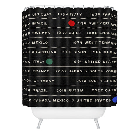 Society6 Design Studio World Cup Since 1930 Shower Curtain