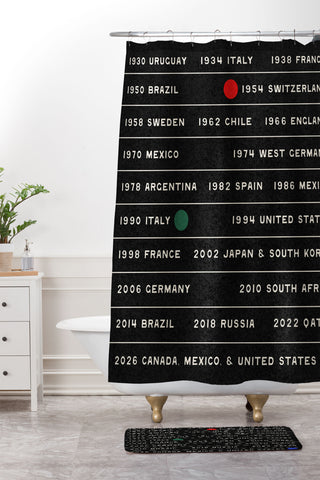 Society6 Design Studio World Cup Since 1930 Shower Curtain And Mat